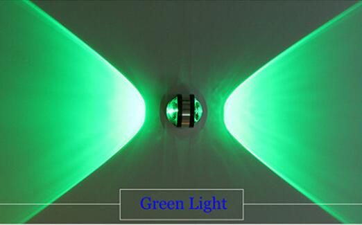 緑色の光2x1Wオールアルミニウム色