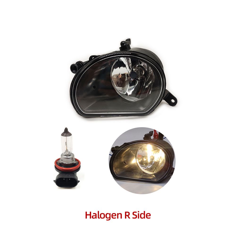 Halogen endast r sida