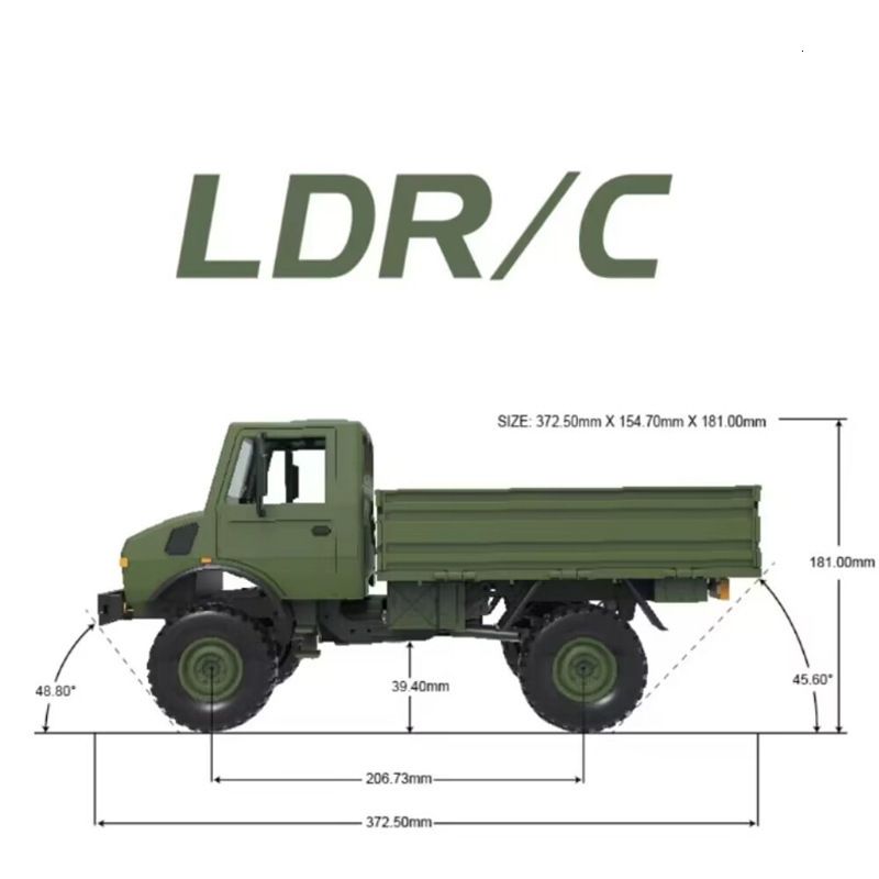 LDRC P06 Unimog - Third channel for control of the two speed gearbox  upgrade (or anything else if you use a servo switch) is built into the  stock