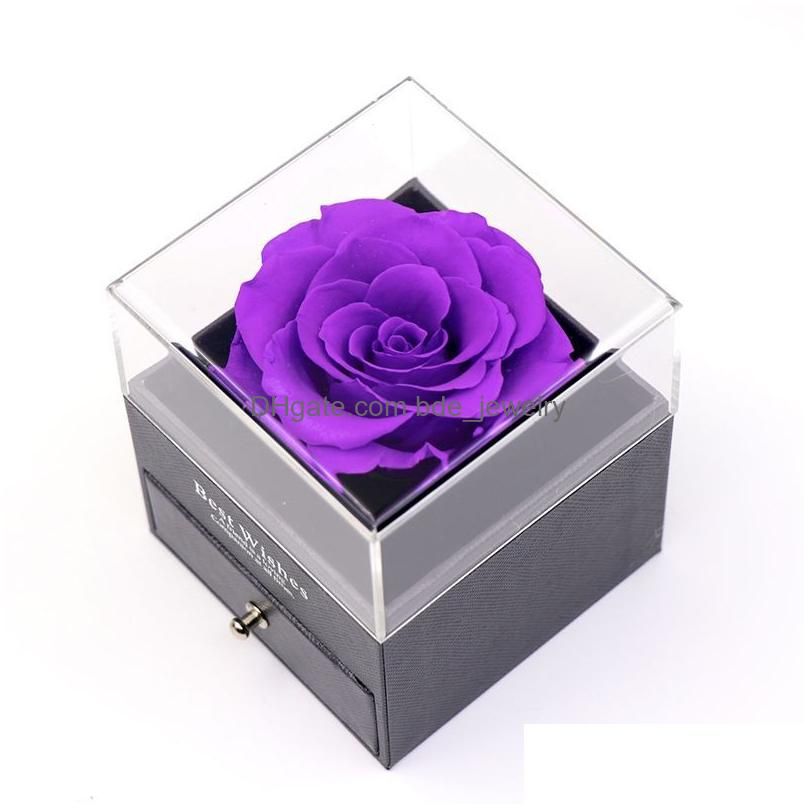 Purple Rose z pudełkiem prezentowym