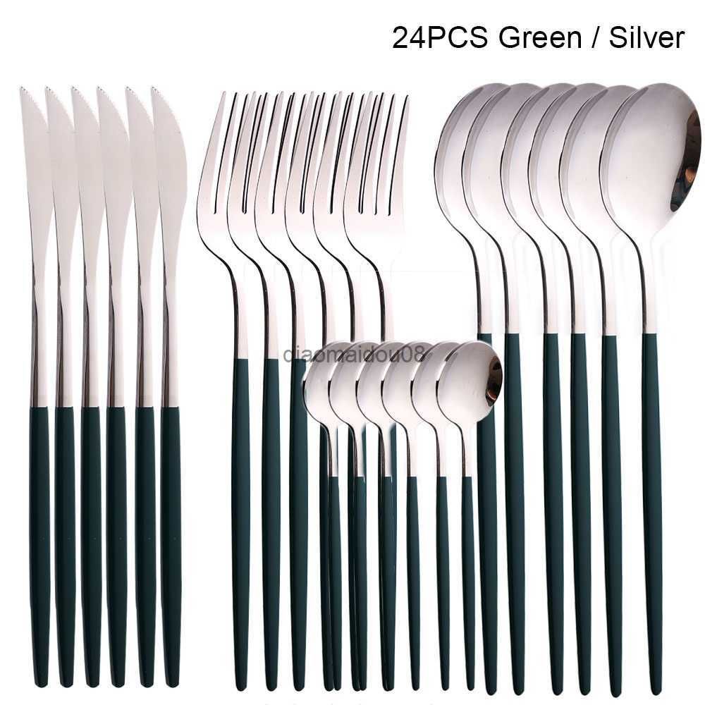 Silver Green 24pcs