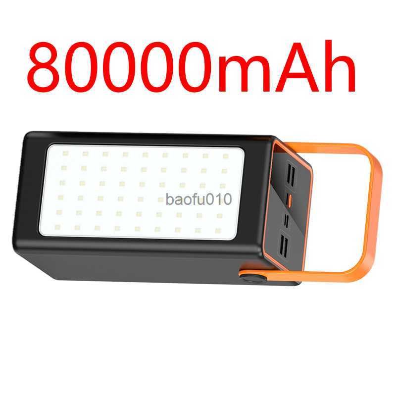 80000mah Black