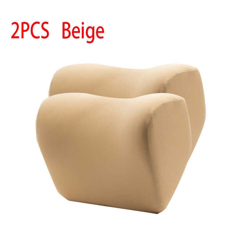 Poggiatesta beige 2 pezzi