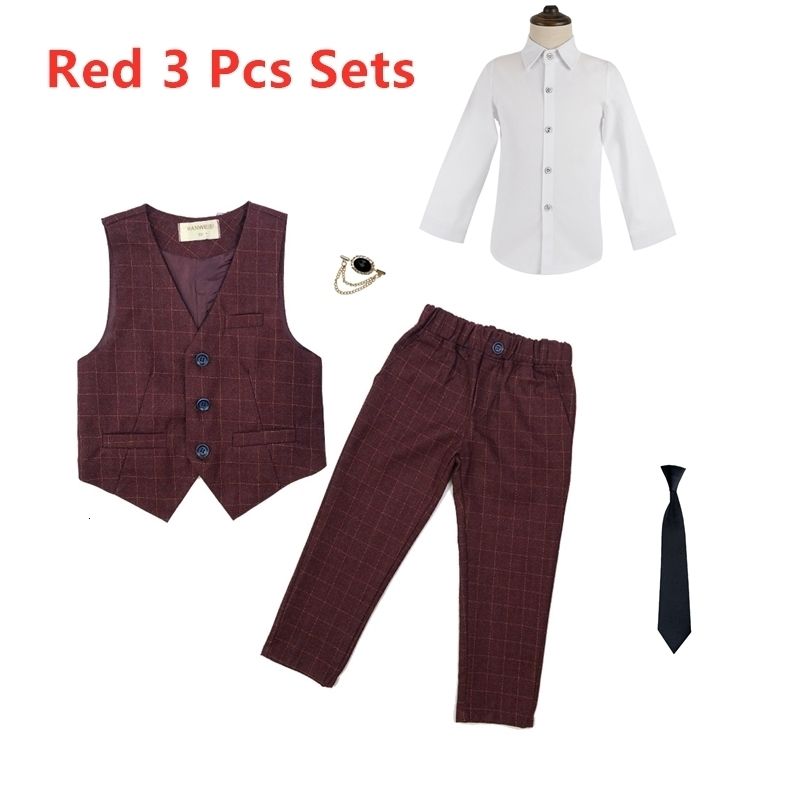 red 3 pcs sets