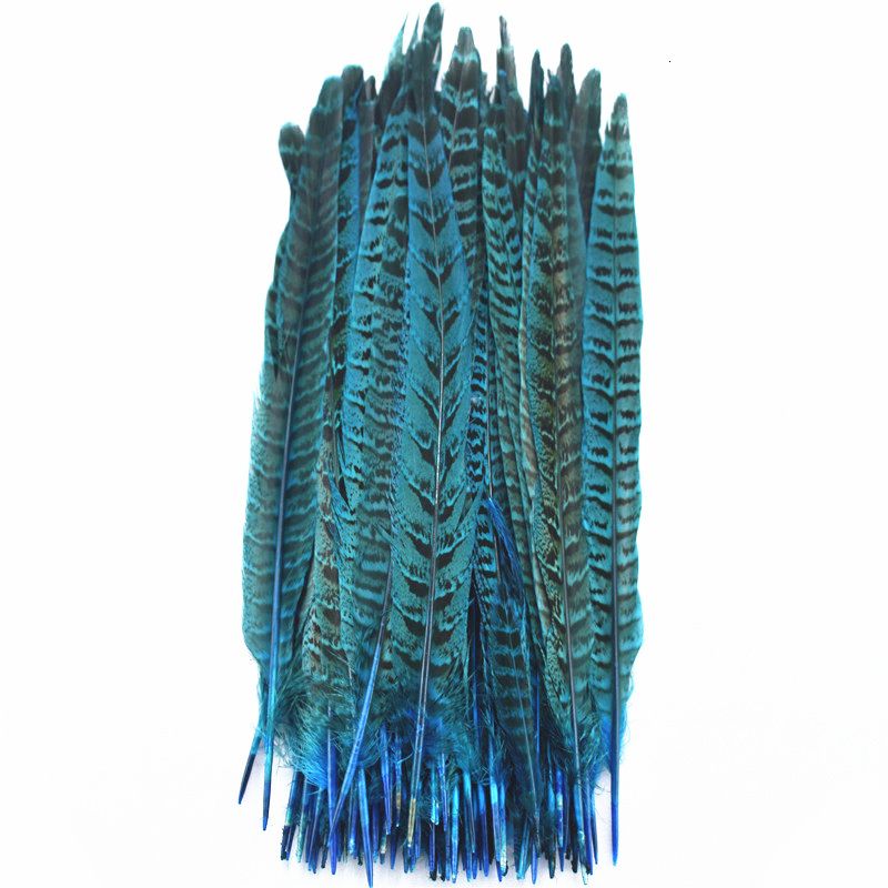 Plumes bleu lac-100pcs