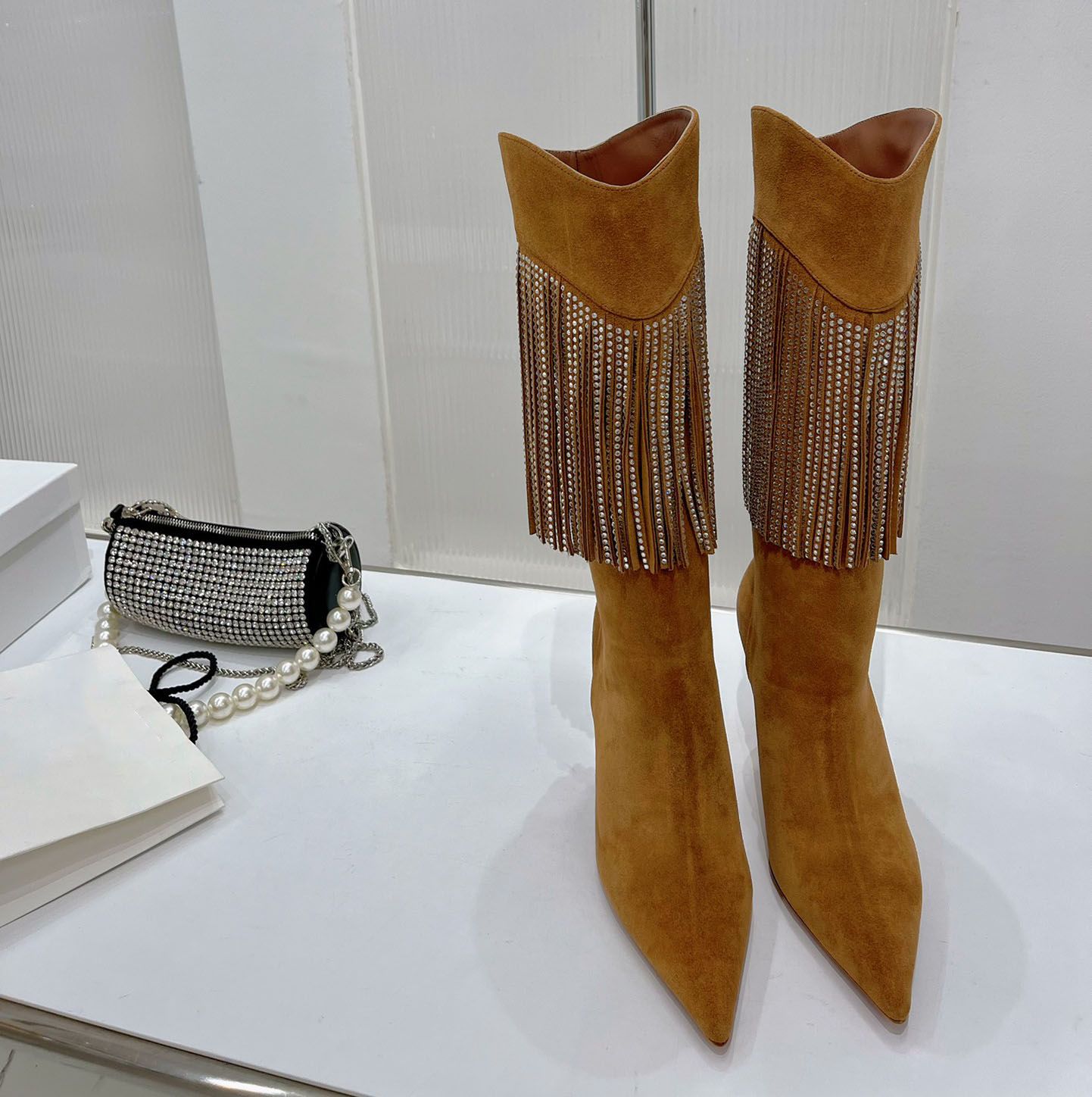 Bottes de genou marron