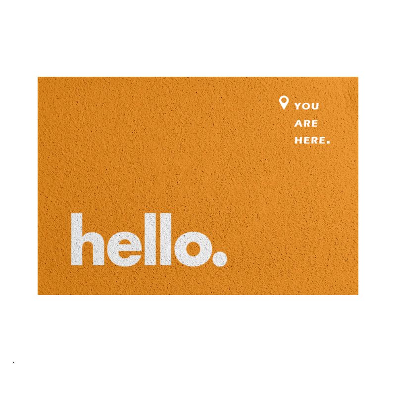 Оранжево -Hello -55x80 см