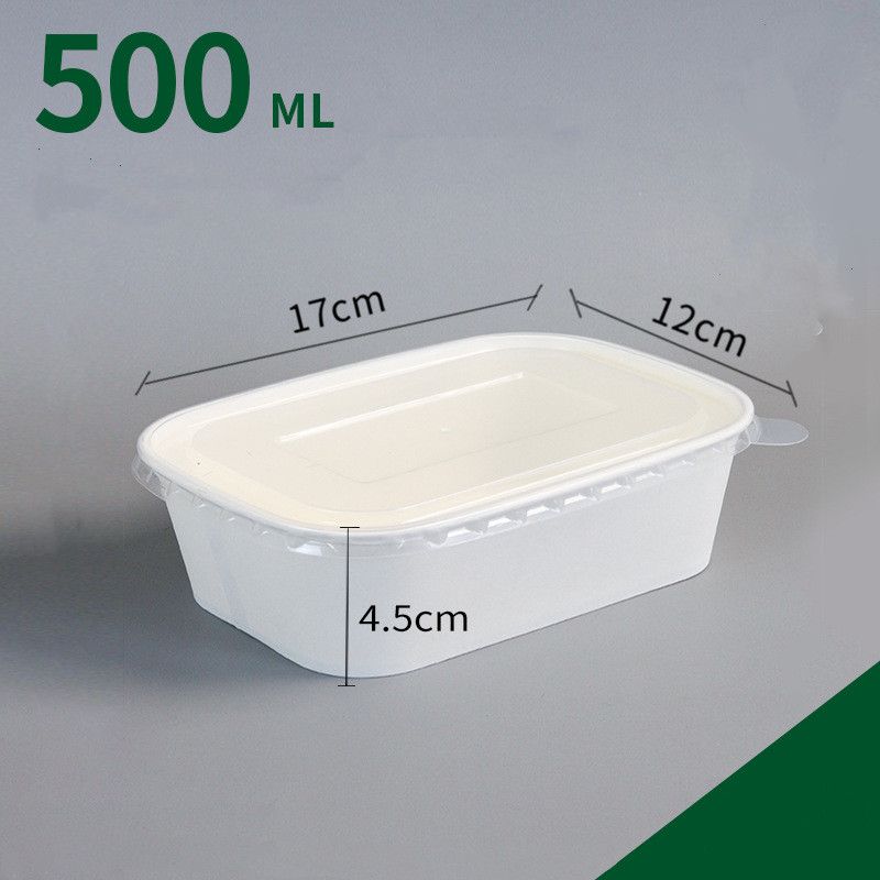 Boîte blanche de 500 ml avec couvercle