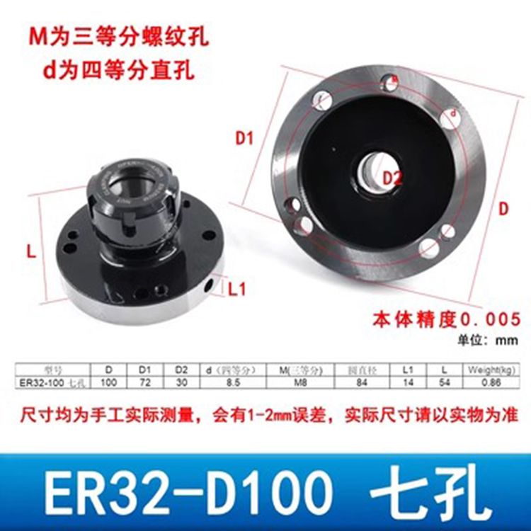 ER32-D100 (7 furos)