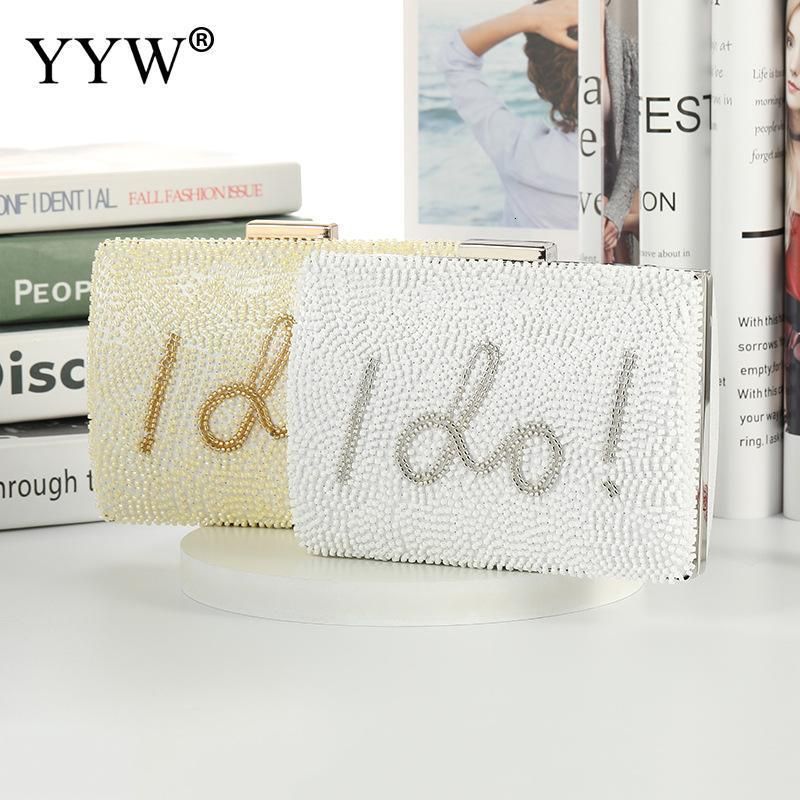 Evening Bags Luxury Clutch Purse I Do Letter For Women Bridal Clutches Bag Rhinetsone Pearl Beading Wedding Party Handbag Trend 230725