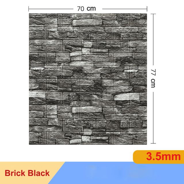 ブリックブラック10ピース70x77cm