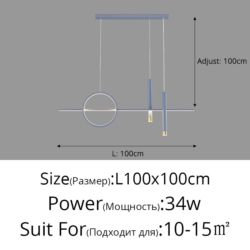 灰色の100cm 3-カラーリモートなし