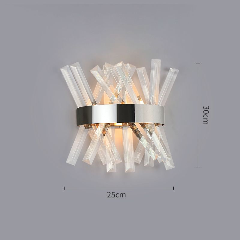 Luz quente cromada 3000k w25 h30cm