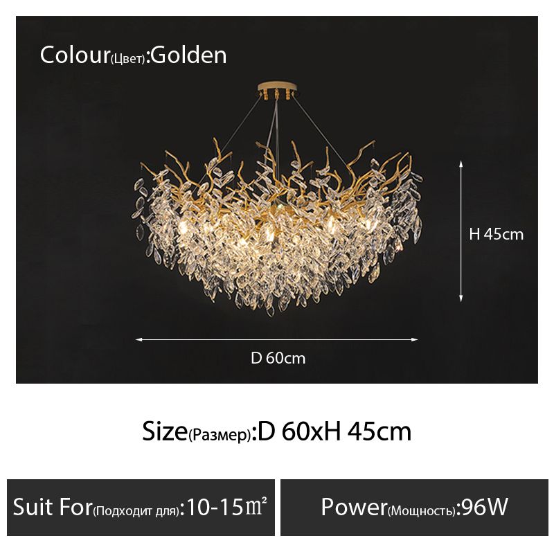 D60cm Goldener Lampenkörper Neutrales Licht