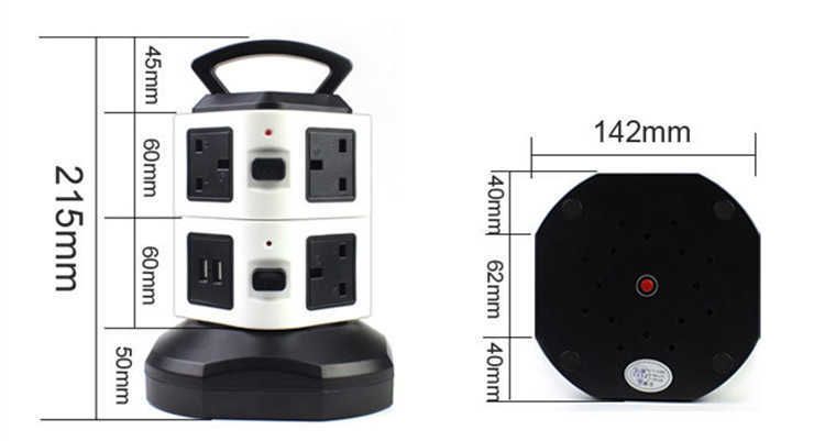 Uk 7 Outlet 2usb