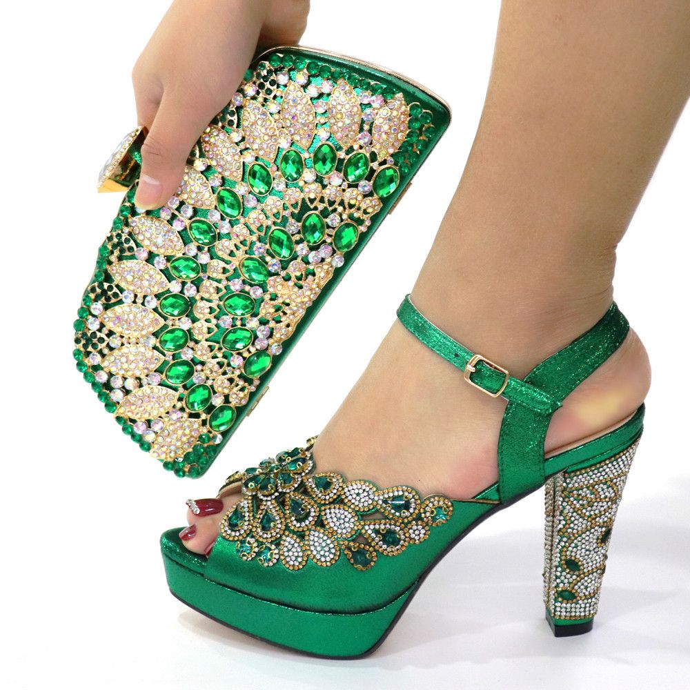 green shoe and bag