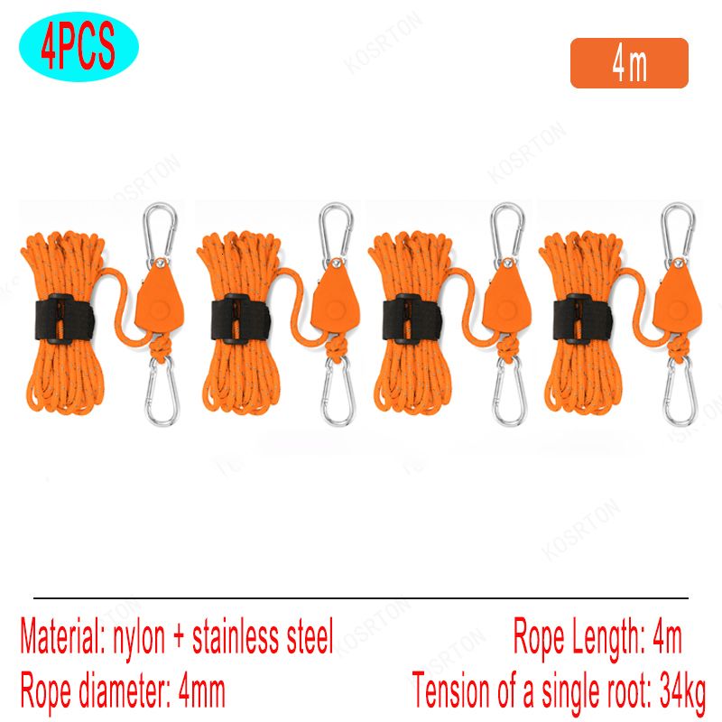 4pcs Orange 4m