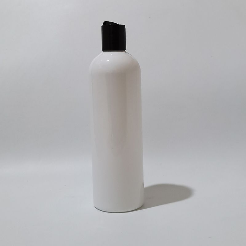 400ml white bottle black plastic