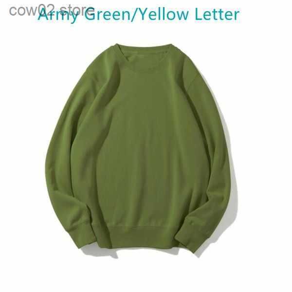 army green /yellow letter