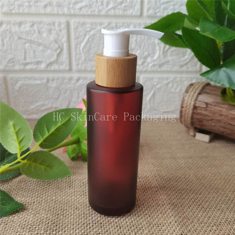 60ml frosted amber Glass and bamboo
