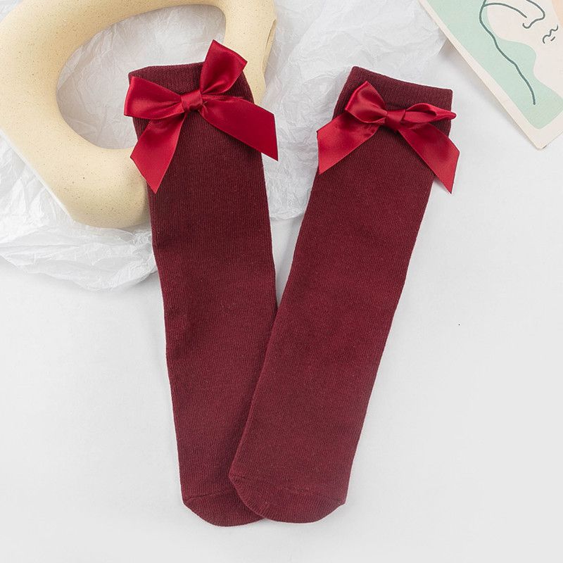 wine bow socks