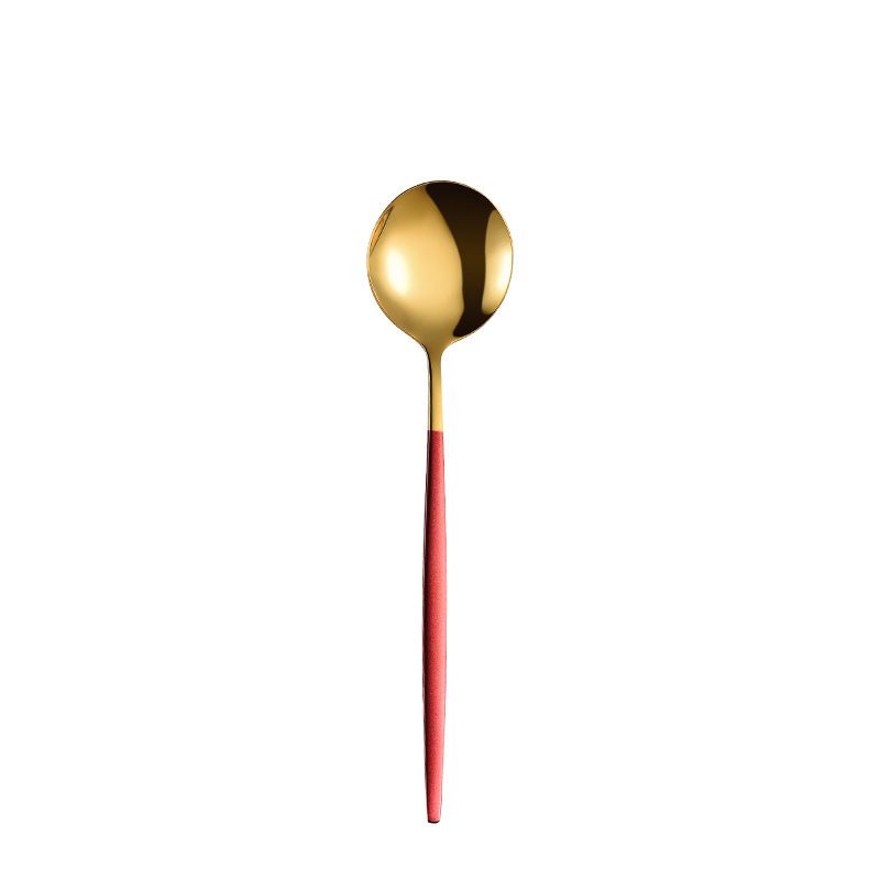 Red gold spoon