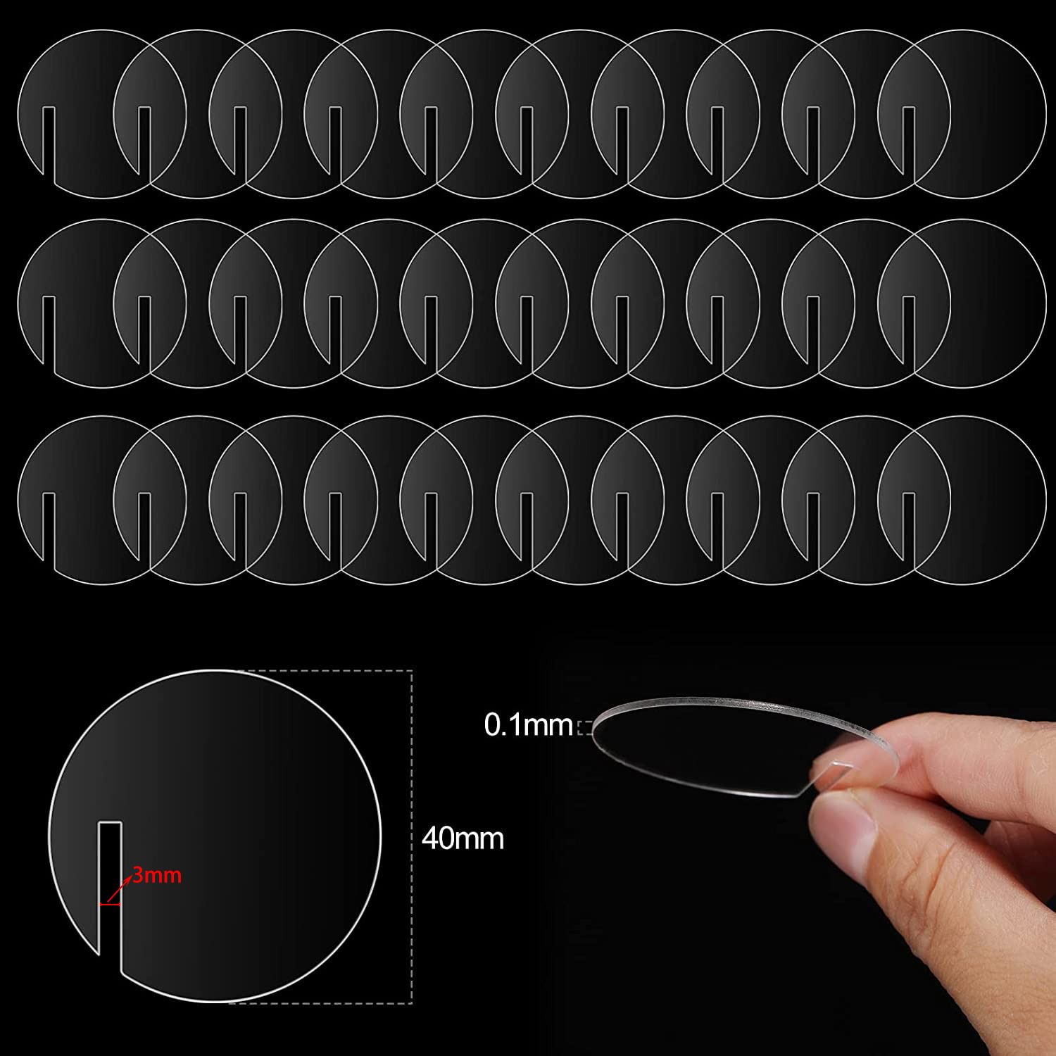 空白のクリア50pcs