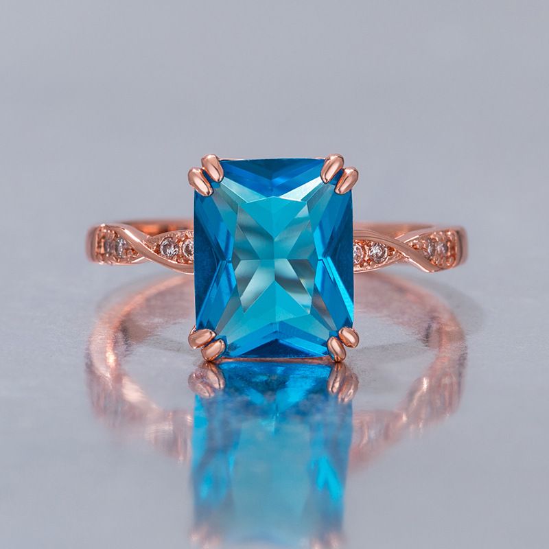 Rose Gold Aqua Blue