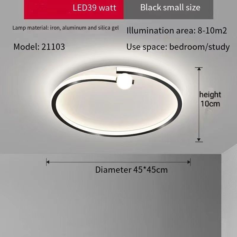 Lumière blanche noire de 45 cm