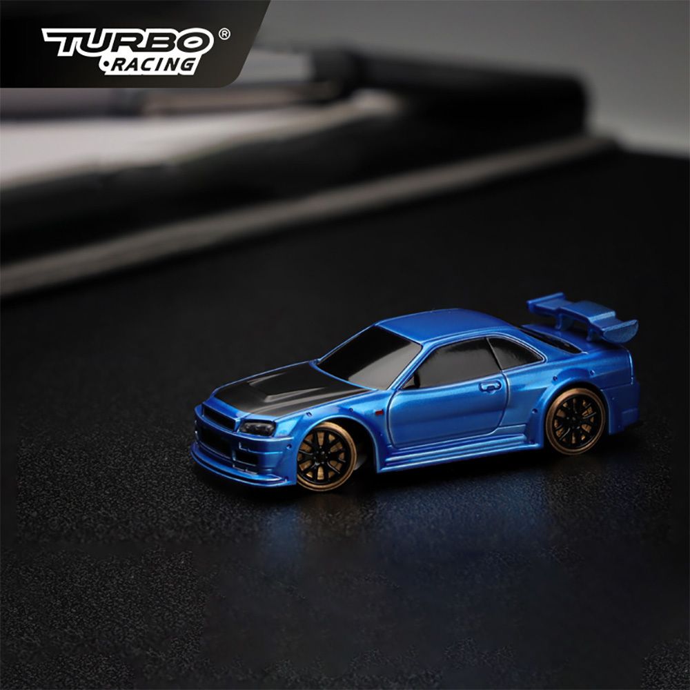 Turbo Racing 1:76 C61 C62 C63 Mini Drift RC Car Upgraded Version With Gyro  Full Proportional RC RTR