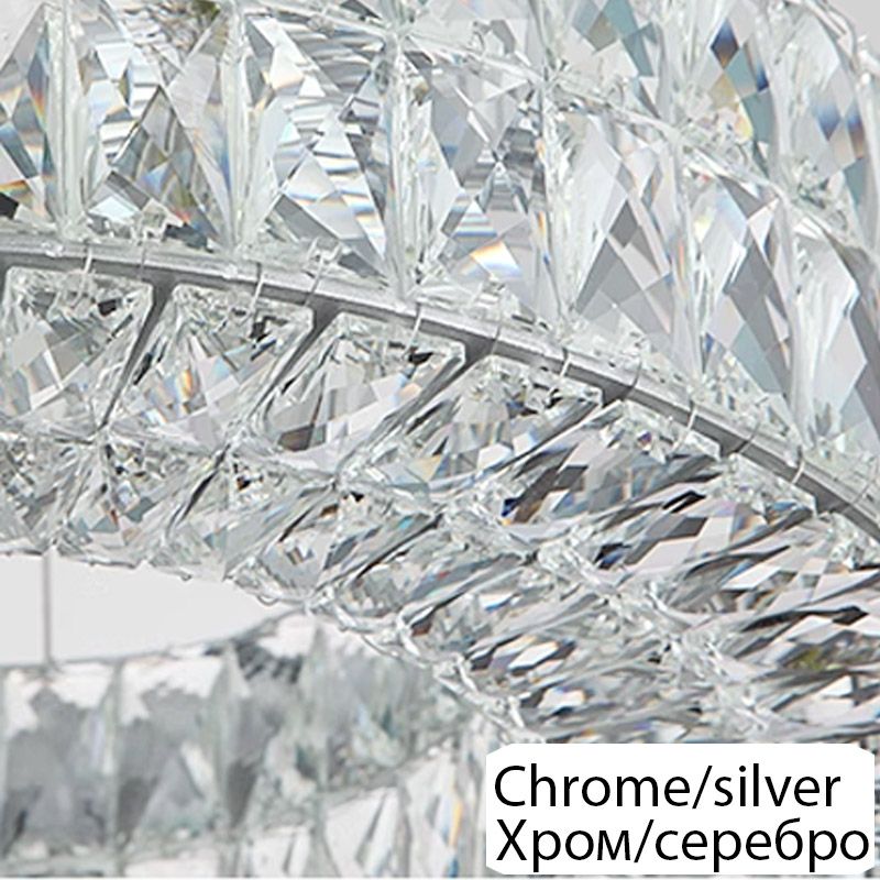 Chrome China Round 50X50CM Warm Light