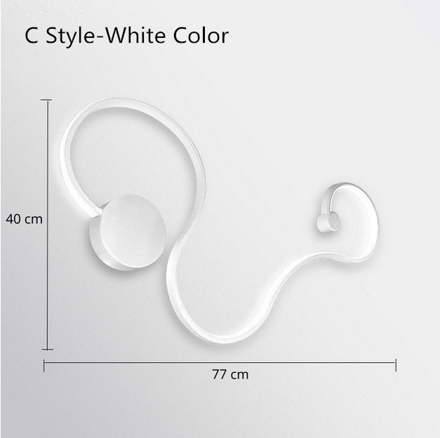 C Stile bianco L77cm bianco caldo bianco