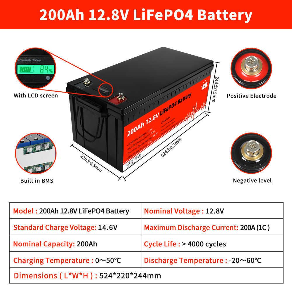 12.8v 200ah-1pcs