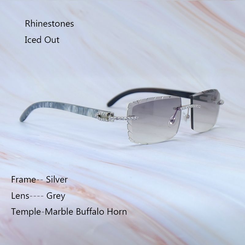 Iced Marble Buffs Cinza Prateado