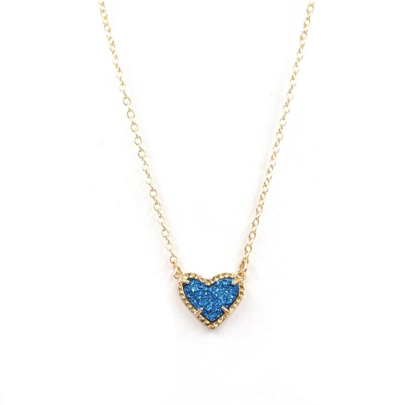 Collier or bleu