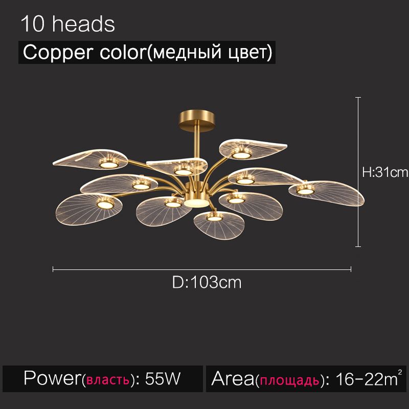 copper 10 heads Warm White (3000k)