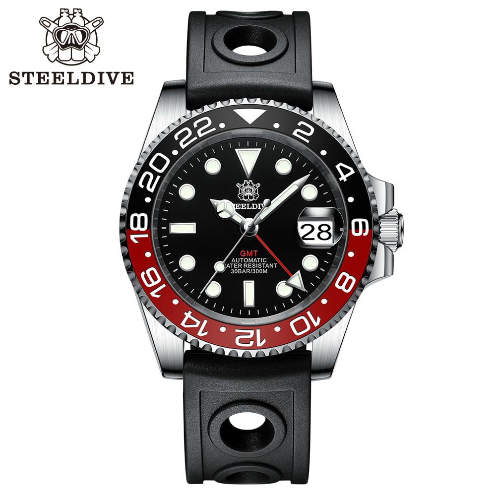 93hr-hr Black-red-Nh34 Gmt Watch