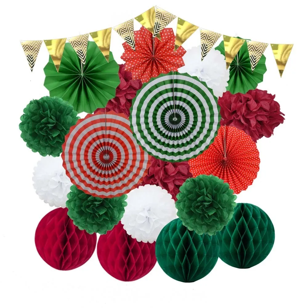 6 PCS FLEURS D'éventail Papier De La Fête L'indépendance Décor Nous