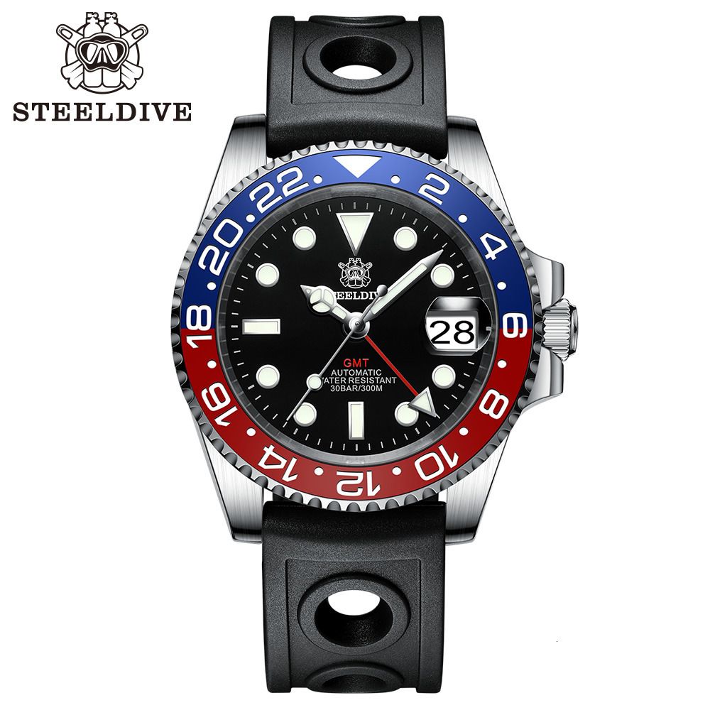 93lr-hr Blue-red-Nh34 Gmt Watch
