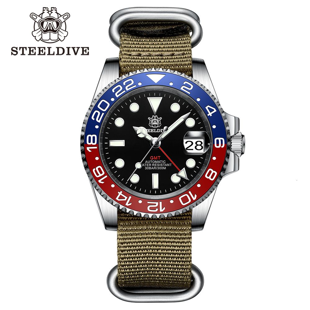 93LR-KN Blue-Red-NH34 GMT Watch