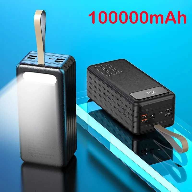 100000mAh أسود