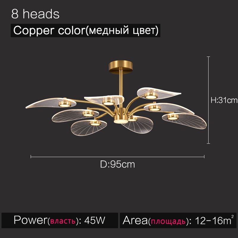 copper 8 heads Warm White (3000k)