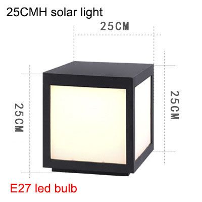 25cmh lumière solaire 12W