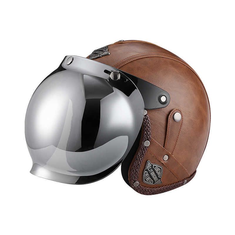 Motorcycle Helmets WWII German Style Retro Open Face Helmet Motorcycle
