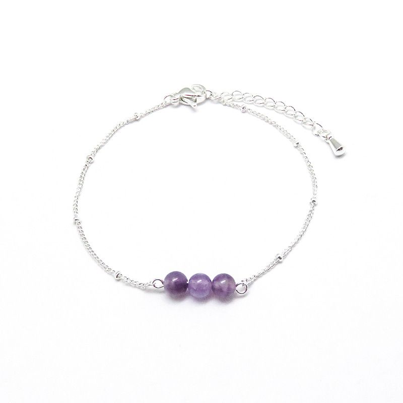 Amethyst silver justerbar