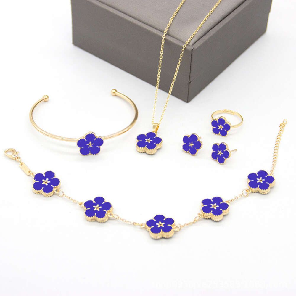 Plum Blossom Five Piece Set Blue