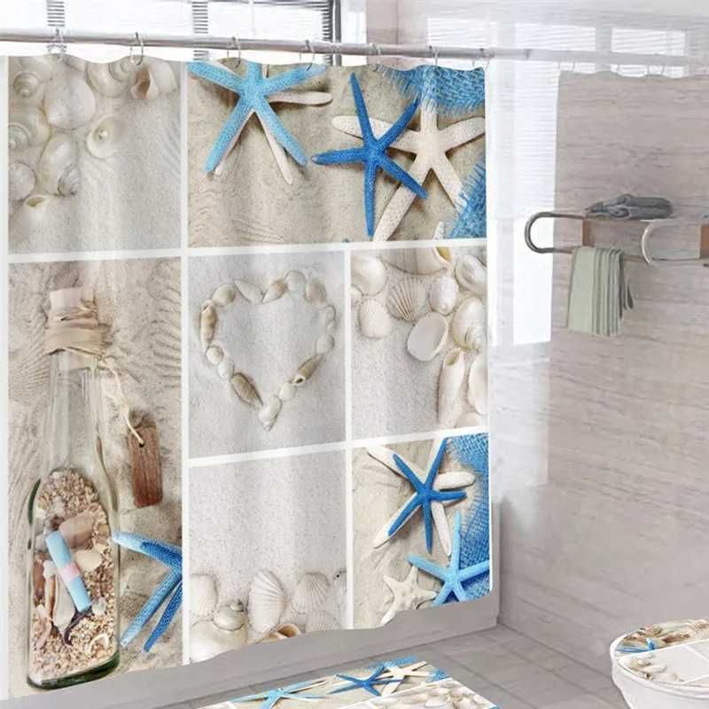 1pcs Bath Curtain 3-W165xh180cm