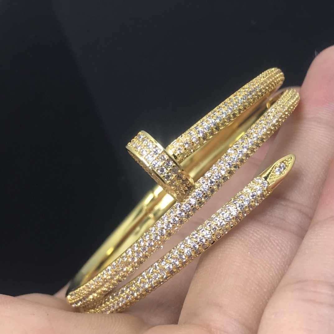 Gold Double Layer Full Diamond Size 17