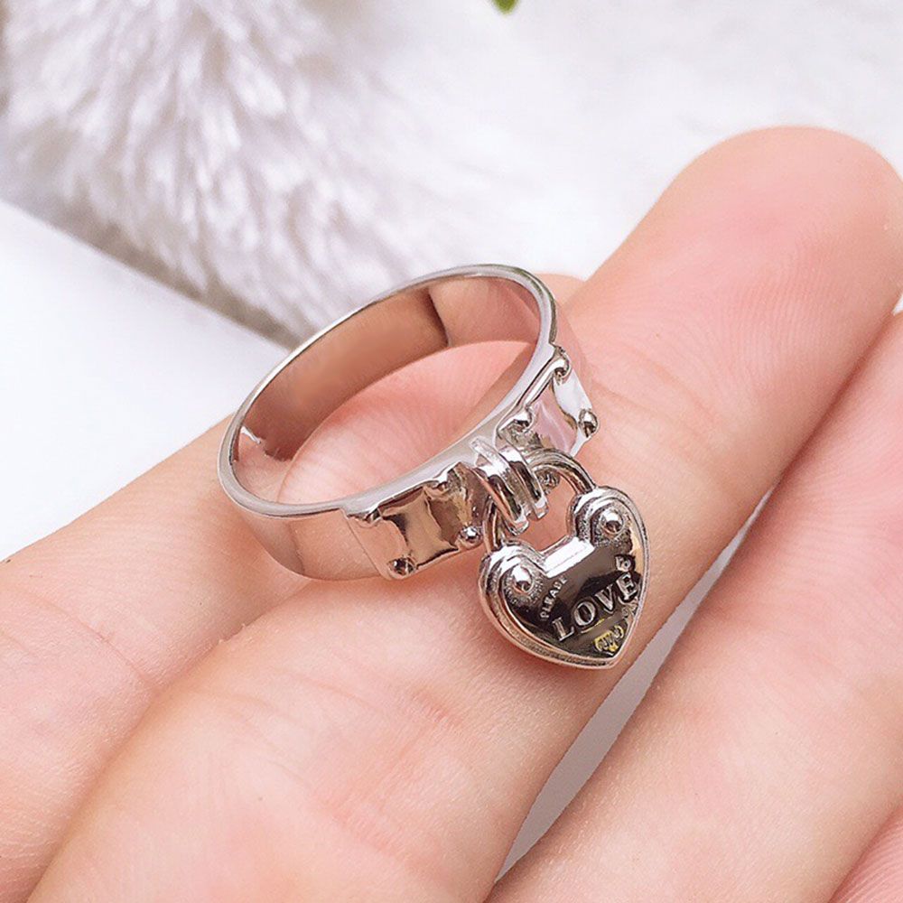 Solid Heart Pendant Ring