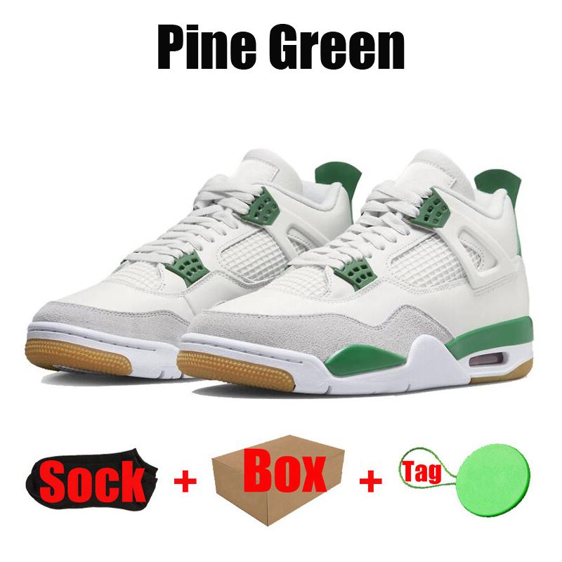 With Box Pine Green 4 4s Basketball Shoes For Men Women Thunder Red